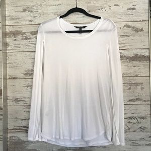 BCBG MAXAZRIA White jersey cape top